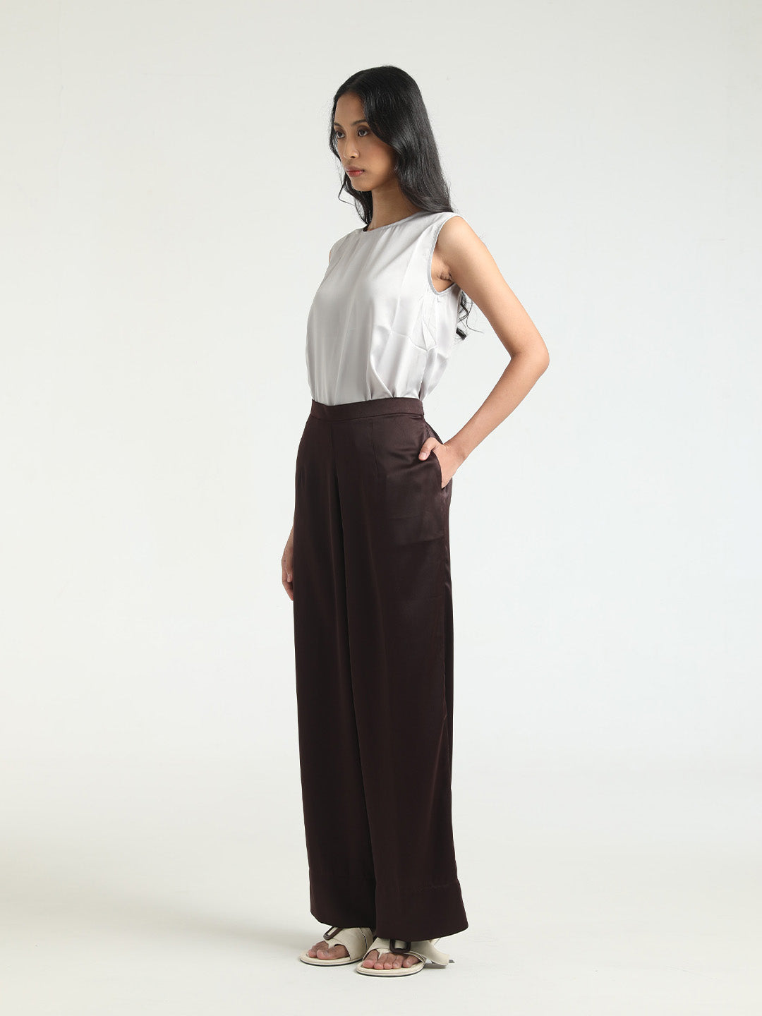 Silk Pants In Brown