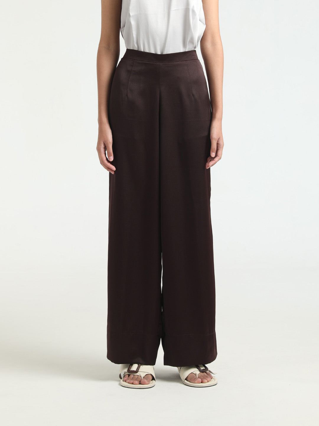 Silk Pants In Brown