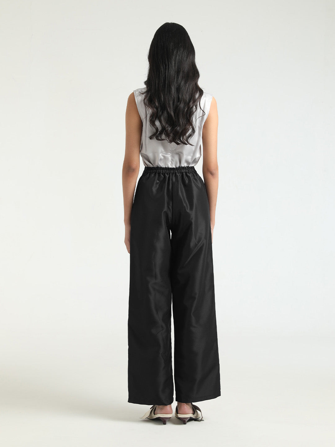 Djani Satin Pants in Black