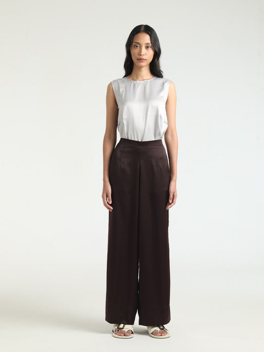 Silk Pants In Brown