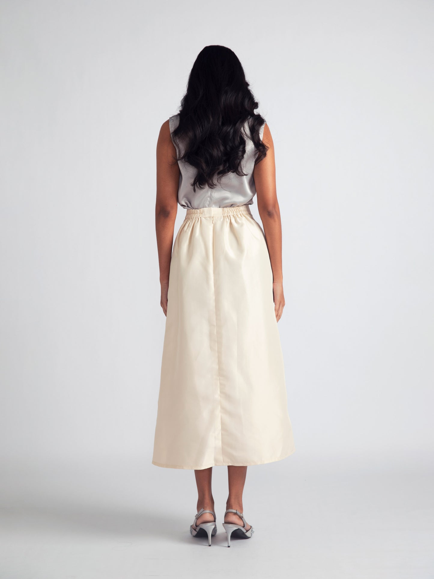 Djani Gather Skirt in Creme